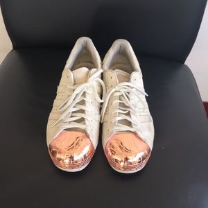 Adidas Rose Gold Shell Toe Suede 8.5